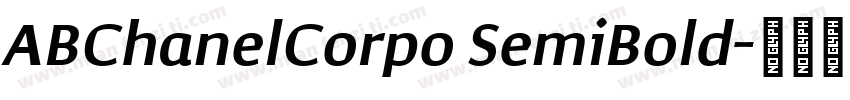 ABChanelCorpo SemiBold字体转换